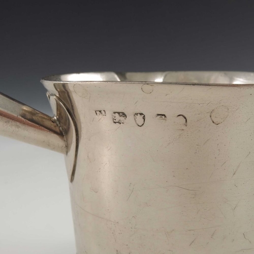 123 - A George III silver brandy pan, Peter, Ann and William Bateman, London 1802, waisted cylindrical for... 