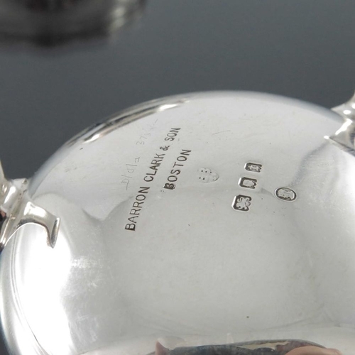 135 - A pair of George V silver salt cellars, Edward Barnard and Sons, London 1934, in the George II style... 