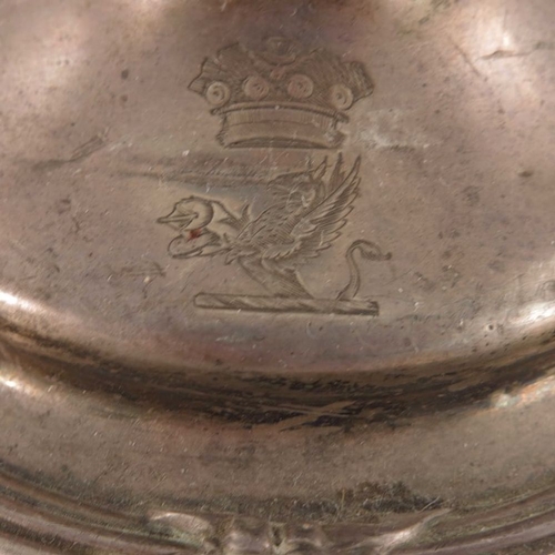 195 - A William IV silver students lamp, Creswick and Co., Sheffield 1837, the circular ogee stepped base ... 