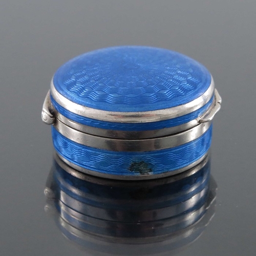 205 - An Austrian silver gilt and enamelled pill box, probably Rudolf Steiner, import marks P H Vogel, Lon... 