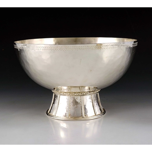 225 - Edward Spencer for the Artificers Guild, an Arts and Crafts silver plated bowl, circa 1915, the plan... 