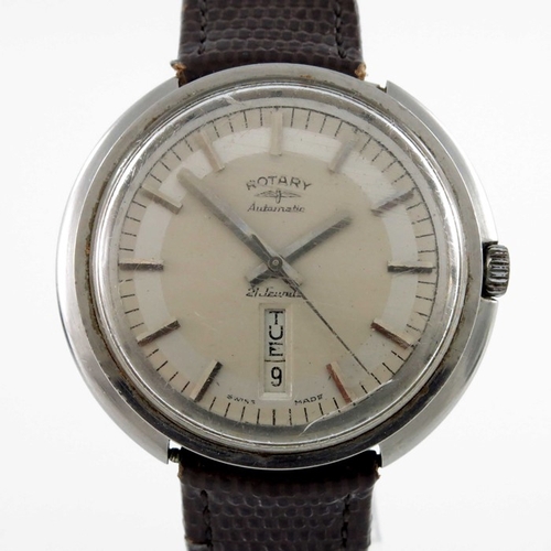 287 - Rotary, an automatic gents wrist watch, stainless steel with calendar week and date window, 4.3cm wi... 