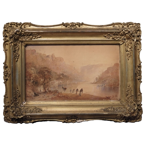 318 - George Bryant Campion (17951870), Symonds Yat, Wye Valley, watercolour, signed, 24cm x 39cm, framed