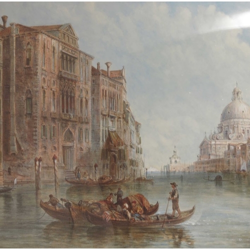 321 - Alfred Pollentine (1836-1890), Venice View, watercolour, signed and dated 80, 60cm x 95cm, framed