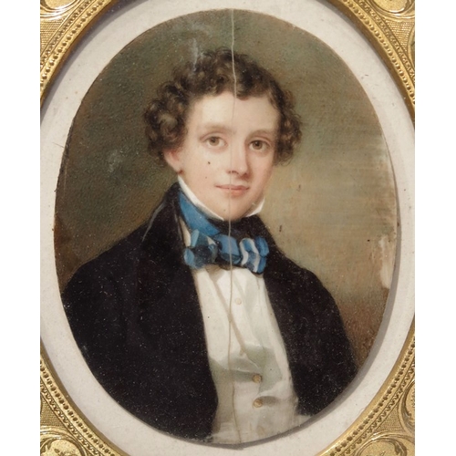 323 - Attributed to Edwin Dalton Smith (1800-1866), Earl Nelson, miniature watercolour on ivorine, dated 1... 