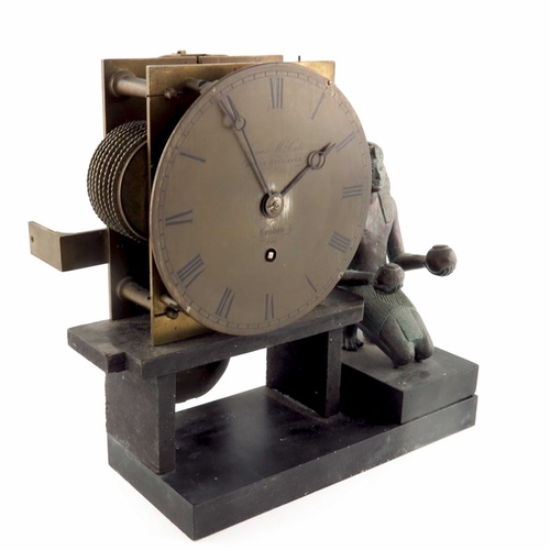 391 - James McCabe, Royal Exchange, London, 19th century clock movement and dial, the 6 inch brass dial wi... 