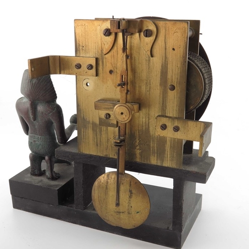 391 - James McCabe, Royal Exchange, London, 19th century clock movement and dial, the 6 inch brass dial wi... 