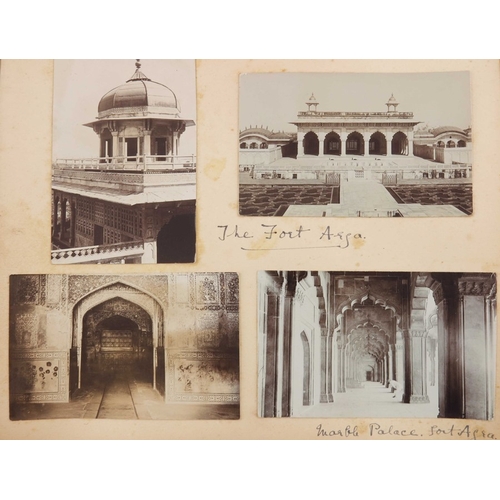 440 - Anglo Indian interest photograph album, early 20th century / British Raj, photographs include the Ta... 