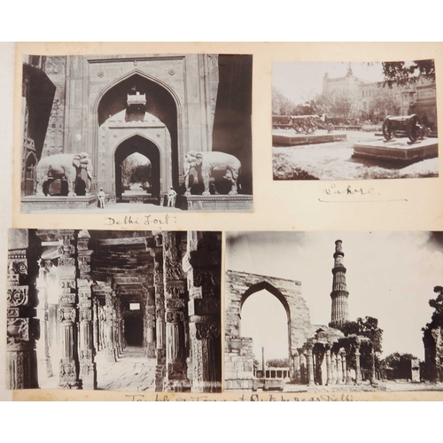 440 - Anglo Indian interest photograph album, early 20th century / British Raj, photographs include the Ta... 