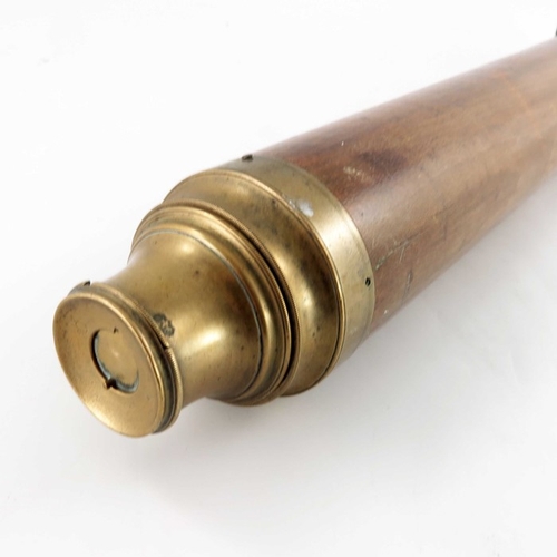 455 - Spencer Browning & Rust London, an early 19th century Day or Night single-draw brass telescope, sign... 