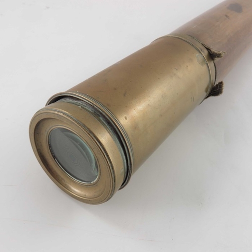 455 - Spencer Browning & Rust London, an early 19th century Day or Night single-draw brass telescope, sign... 