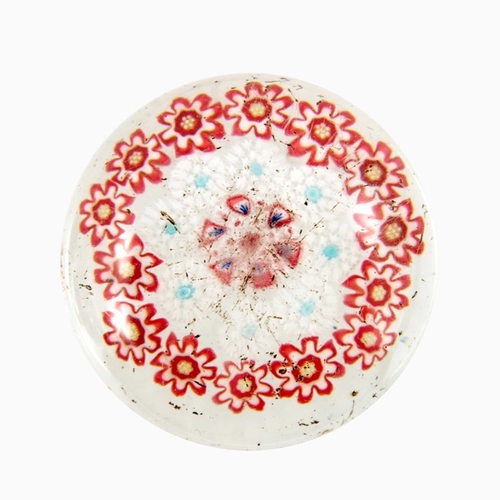 532 - Baccarat, concentric millefiori paperweight, central complex millefiori, surrounded by a circle of w... 