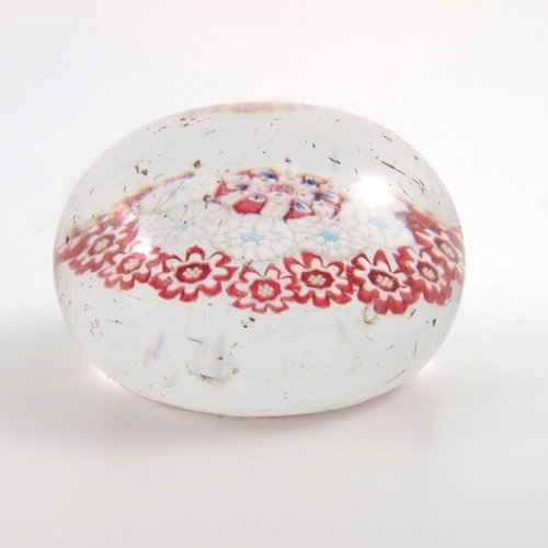 532 - Baccarat, concentric millefiori paperweight, central complex millefiori, surrounded by a circle of w... 