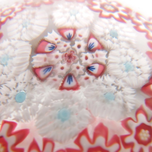 532 - Baccarat, concentric millefiori paperweight, central complex millefiori, surrounded by a circle of w... 