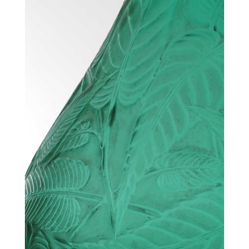 571 - Rene Lalique, a Sauge green glass vase, model 935, designed circa 1923, frosted and white stained, i... 