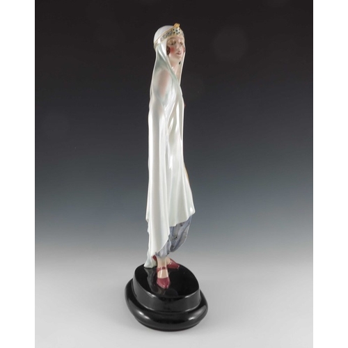 606 - Josef Lorenzl for Goldscheider, Aida figure, model 5281, designed circa 1923, incised signature to t... 