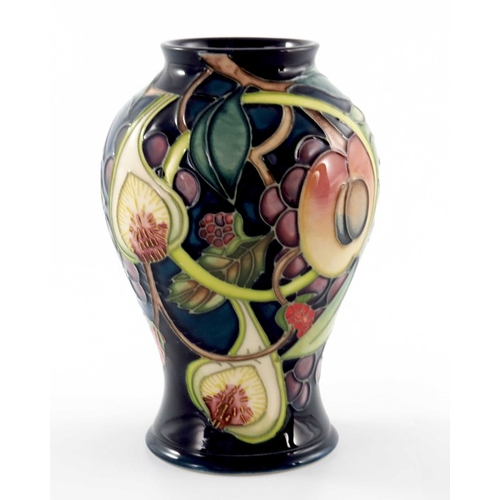 609 - Emma Bossons for Moorcroft, Queen's Choice vase, circa 2000, inverse baluster form, impressed and pa... 