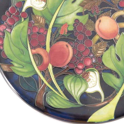 611 - Emma Bossons for Moorcroft, Queen's Choice charger, 2003, impressed and painted marks, 36cm diameter