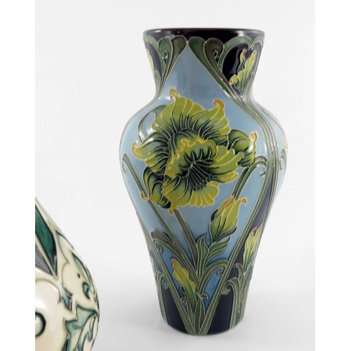 613 - Kerry Goodwin for Moorcroft, daffodil vase, 2012, inverse baluster shouldered form, impressed and pa... 