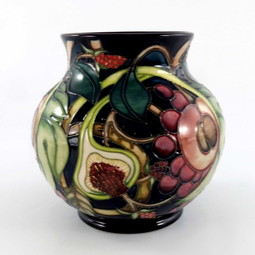 615 - Emma Bossons for Moorcroft, Queens Choice vase, 2003, squat baluster form, impressed and painted mar... 