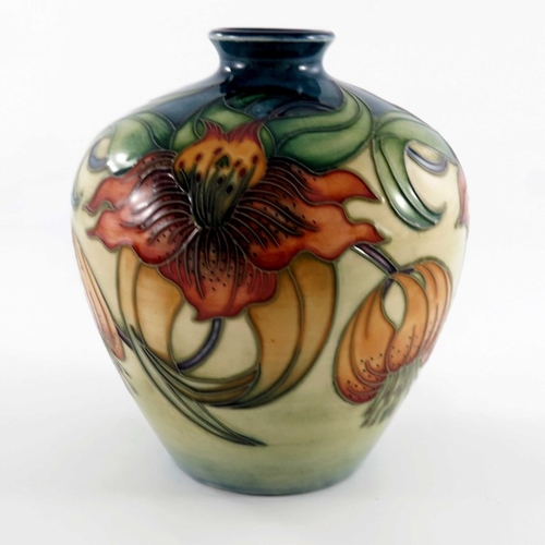 621 - Nicola Slaney for Moorcroft, Anna Lily vase, 1998, shouldered ovoid baluster form, impressed and pai... 