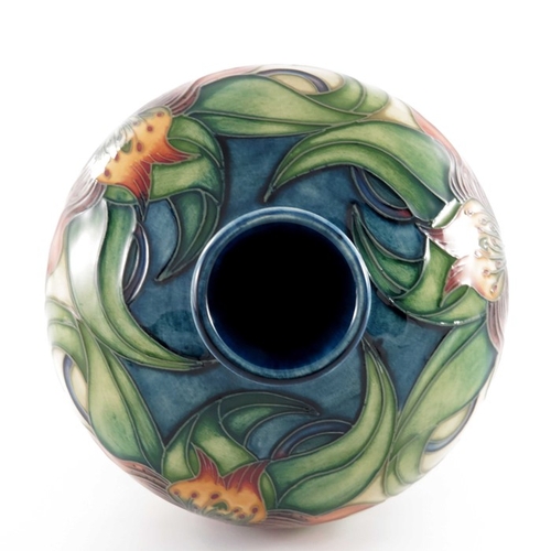 621 - Nicola Slaney for Moorcroft, Anna Lily vase, 1998, shouldered ovoid baluster form, impressed and pai... 