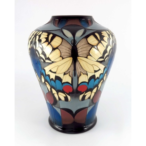 624 - Vicky Lovatt for Moorcroft, a large Swallowtail vase, circa 2017, inverse baluster form, impressed m... 