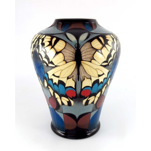 624 - Vicky Lovatt for Moorcroft, a large Swallowtail vase, circa 2017, inverse baluster form, impressed m... 