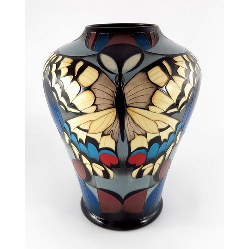 624 - Vicky Lovatt for Moorcroft, a large Swallowtail vase, circa 2017, inverse baluster form, impressed m... 