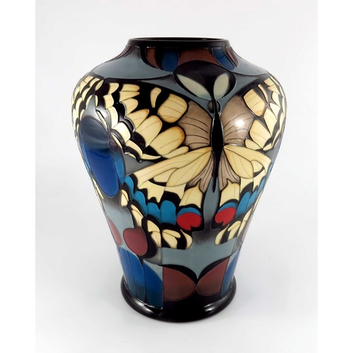 624 - Vicky Lovatt for Moorcroft, a large Swallowtail vase, circa 2017, inverse baluster form, impressed m... 