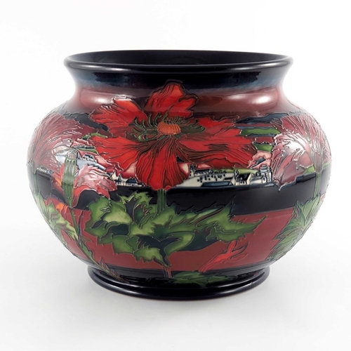 625 - Paul Hilditch for Moorcroft, a Flambe Triumph of Nature vase, circa 2016, squat ovoid form, impresse... 