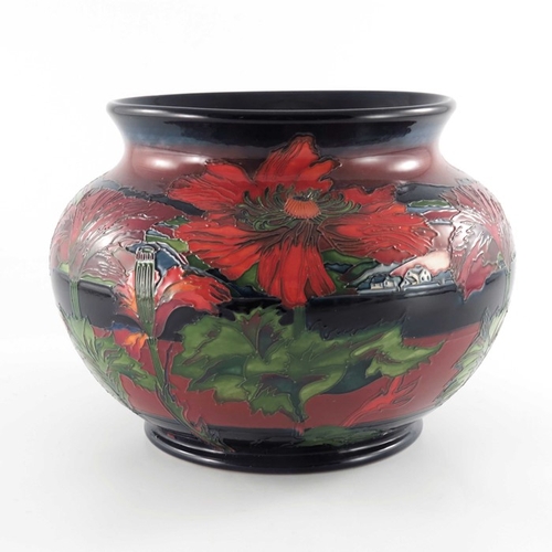 625 - Paul Hilditch for Moorcroft, a Flambe Triumph of Nature vase, circa 2016, squat ovoid form, impresse... 