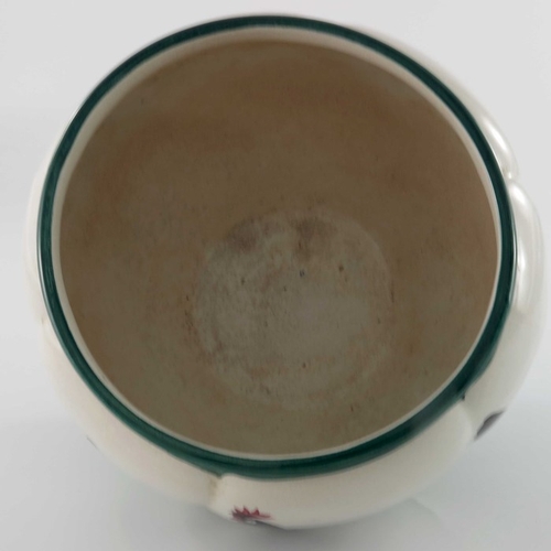 652 - Wemyss for Thomas Goode, an art pottery jardiniere, wrythen lobed ovoid form, painted with cockerels... 