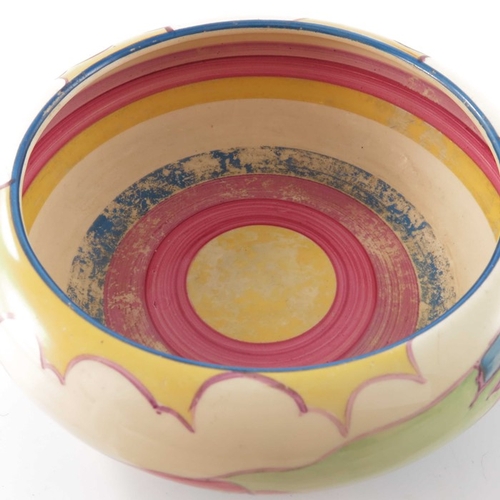 687 - Clarice Cliff for Newport Pottery, a Gibraltar bowl, designed circa 1931, ovoid form with inverted r... 