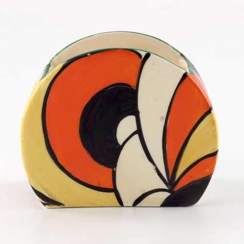 689 - Clarice Cliff for Wilkinson, a Swirls sugar pot, designed circa 1930, Stamford shape, printed Bizarr... 