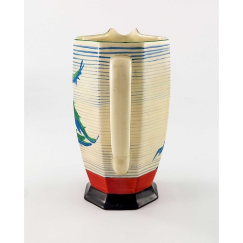 690 - Clarice Cliff for Wilkinson, a Pine Grove Athens jug, designed circa 1935, printed Bizarre marks, 20... 