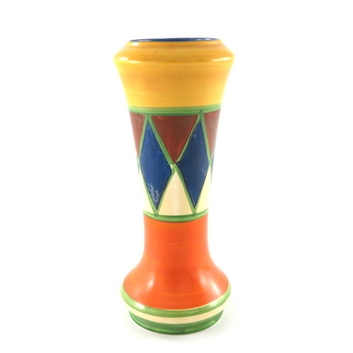 694 - Clarice Cliff for Newport Pottery, an Original Bizarre vase, designed circa 1928, bulbous waisted fo... 