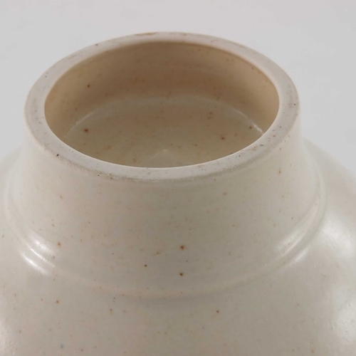 702 - David Lloyd Jones (1928-1994), a studio pottery bowl, ogee conical form, oatmeal glazed, the interio... 