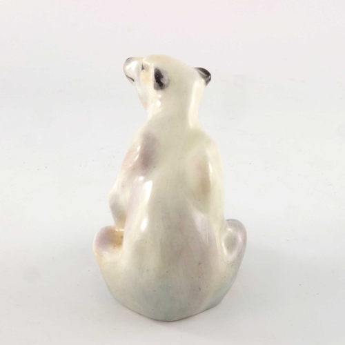 742 - Leslie Harradine for Royal Doulton, a Polar Bear figure, HN121, modelled sitting, printed Flambe mar... 