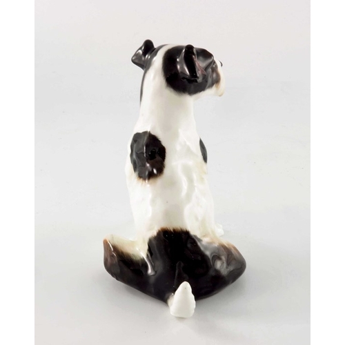 754 - Leslie Harradine for Royal Doulton, a Fox Terrier figure, HN997, modelled sitting, 13.5cm high