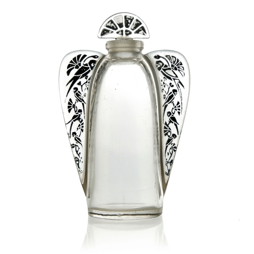 Rene Lalique, a very rare Perroquets glass perfume bottle, with a