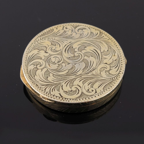 35 - Two Continental silver gilt powder compacts, each with printed enamelled covers depicting courtly co... 