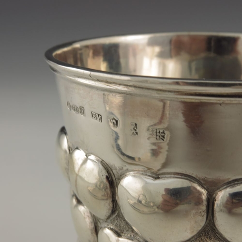 47 - A Hanau silver beaker, in the 18th century Augsburg style, import marks Berthold Muller, Chester 190... 