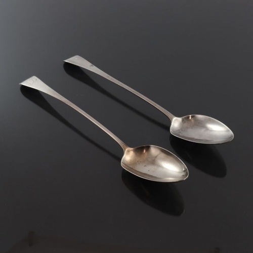 121 - A pair of George III silver basting spoons, Thomas Wallis II, London 1798/99, Old English pattern, 3... 