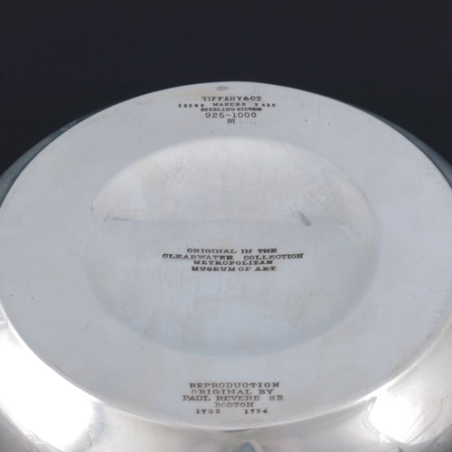 243 - Tiffany and Co. after Paul Revere, an American sterling silver facsimile porringer, circa 1917, squa... 