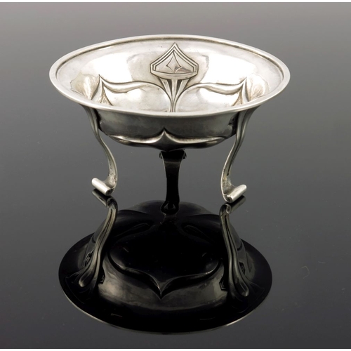 262 - Kate Harris for William Hutton, an Arts and Crafts silver footed bowl, W G Connell retail, London 18... 