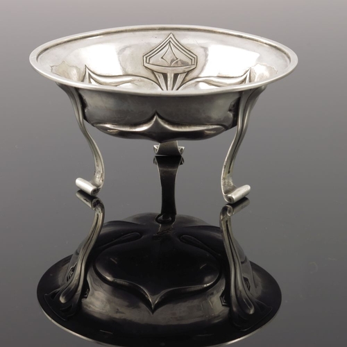 262 - Kate Harris for William Hutton, an Arts and Crafts silver footed bowl, W G Connell retail, London 18... 