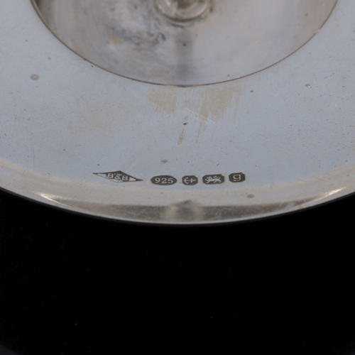 300 - A pair of Modernist silver pricket candlesticks, Baybrook and Britten, Birmingham 2006, dished form ... 