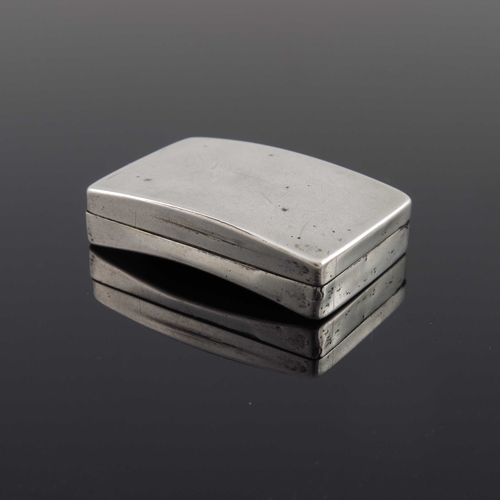 72 - A George III silver snuff box, Samuel Pemberton, Birmingham 1807, plain rectangular palm fitting for... 