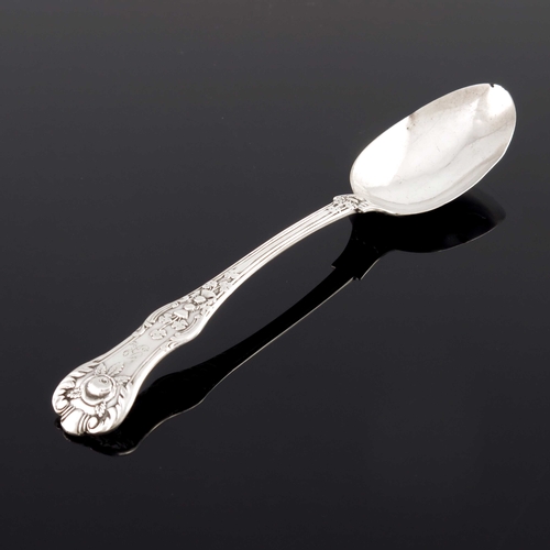 75 - A Victorian silver spoon, Samuel Hayne and Dudley Cater, London 1861, Old England pattern, cast with... 